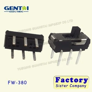 3 pin 2 position dip type slide switch , 2p2t slide switch