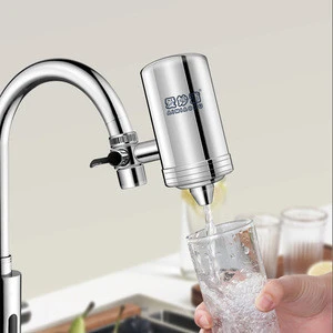 304 Stainless Steel Tap Water Filter Easy Install Mineral Stone Kitchen Tap Water Purifier Washable Filter With Replacement