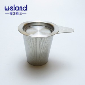 304 Stainless Steel Tea Filter with Double Handles for Hanging on Teapots,Glass With Tea Strainer