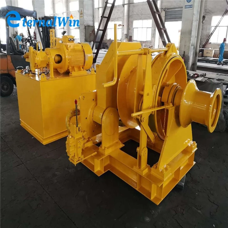 30T Wire rope pulling electric winch/stainless wire rope Hydraulic winch/marine mooring anchor hydraulic winch