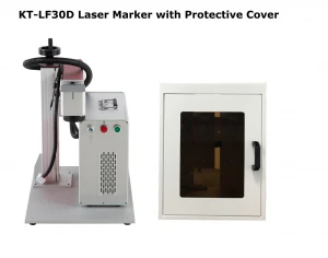 30W Compact Bench-top Class I Laser Marking Machine for Workshop Projects,Protective Cover,Lens 160mm*160m,JCZ software