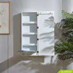 360 degree revolving wood storage cabinet for jewelry and accessory with ironing board built in