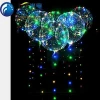 3M Led Light Party Decorations 80cm Stick Handle Clear Transparent Round Shape New Led Bobo Balloon For Valentines Day Gift