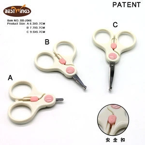 3pcs safety round tip scissors for new born baby
