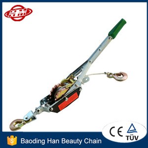 3T mini hand rachet puller with single gear double hook