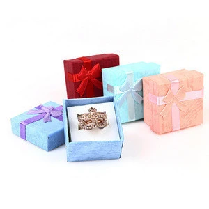 4 Colors 4*4 cm High Quality Jewelry Packaging Box Rings Storage Box