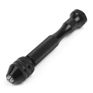 4 Inches 1pc Black Aluminium  Pin Vise Hand Drill Jewelry Tools Hand Twist Drill