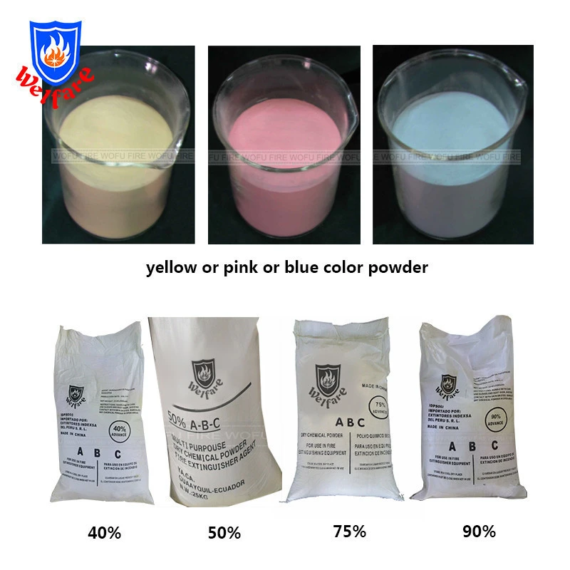 40% to 90% fire extinguisher blue abc dry chemical powder