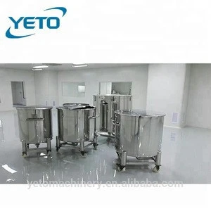500L moveable stainless steel chemical storage equipment oil and hot water storage tank