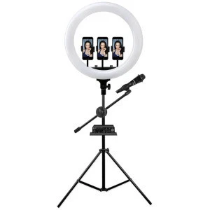 60W 18 inch 45cm 448pcs Led Ringlight Video Lighting Cold Warm Color Remote Control Knob Dimming Tripod 18&#39;&#39; Selfie Ring Light