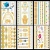 Import 6pcs Fashionable High Quality Sexy Body Makeup Tattoo Gold& Silver Metallic Temporary Tattoo Sticker from China
