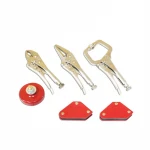 6PCS Mini Multipurpose Welding Tool Set, 2PCS Mini Magnetic Welding Holders, 1PCS Mini Welding Ground And 3PCS Locking Welding