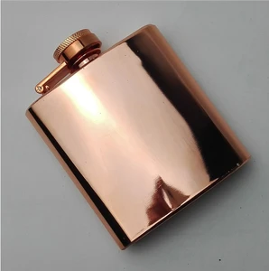 8OZ gold color hip flask