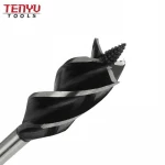 9Pcs Hex Shank Auger Drill Bit and Wood Drill Bit Extension Set in One Wood Case for Smooth Wood Drilling