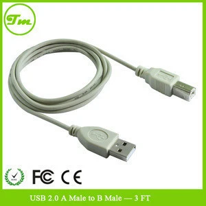 A Male to B Male USB 2.0 Printer Data Cables 3 FT for your printer, external hard drive