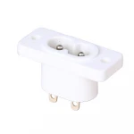 AC 250V 10A  Panel Mount Plug Adapter,Smart Power Connector Socket, Screw Mount 2 Pins Inlet Power Plug Socket