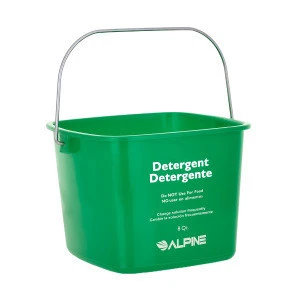 Alpine Industries 2 Gal. Green Plastic Cleaning Bucket Pail (3-Pack)