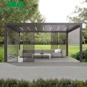 Aluminium patio roof outdoor garden pergola with shutter louver