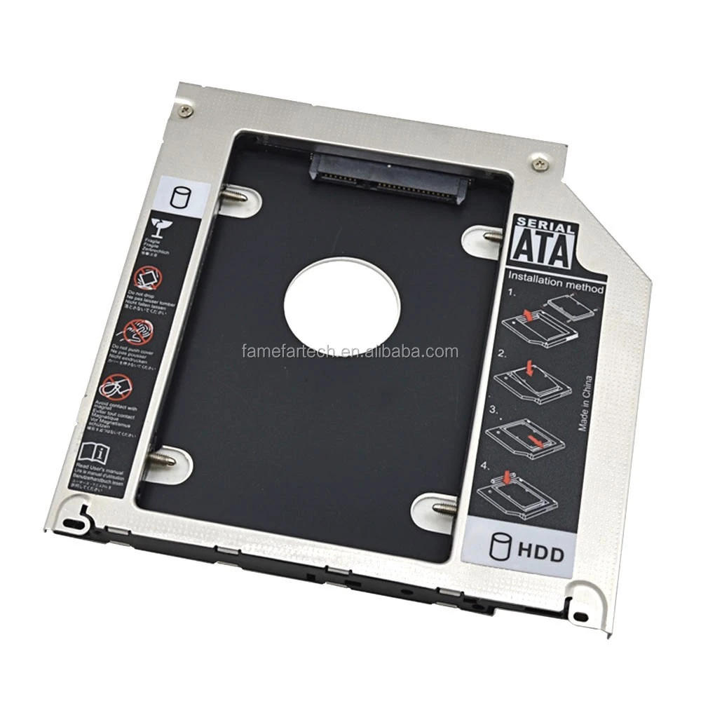 Aluminum 2nd HDD Caddy 9.5mm Optibay SATA 3.0 CD DVD Driver to HDD Case Enclosure for Apple Macbook Pro 13&quot; 15&quot; 17&quot; SuperDrive