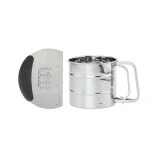 Amazon Hot sales Baking Tools Stainless Steel Baking Tool Set Manual 125G/250G Food Grade Material Mesh Cup Flour Sifter