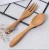 Import Amazon hot sell DIY170117Beech spoon and fork set children&#39;s dessert wooden spoon and fork from China