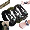 Amazon hot style 5 in1 Outdoor Survival Rescue Paracord Bracelet Parachute Cord Whistle Compass