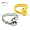 animal snake shaped mens rings stainless steel  jewelry Engraved antique thai silver gold finger ring