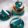 Antique High Quality Bone China Royal Porcelain Ceramic Turkish Tea Coffee Set Europe Pot Cup with Saucer Sets