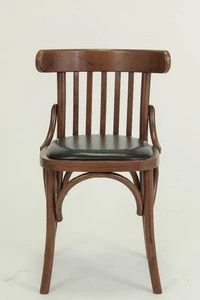 Antique style leather seat wood dining chair/restaurant chair(CH-285)