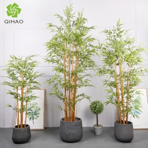 Artificial bamboo plant bonsai tree with pot for sale mini bamboo bonsai tree for indoor or outdoor decoration