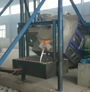 Automatic tilting crucible aluminium melting furnace metal casting foundry furnace 100kg