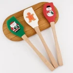 Baking & Pastry Tools silicone spatula with wooden handle