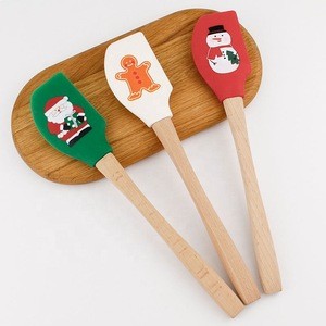 Baking &amp; Pastry Tools silicone spatula with wooden handle
