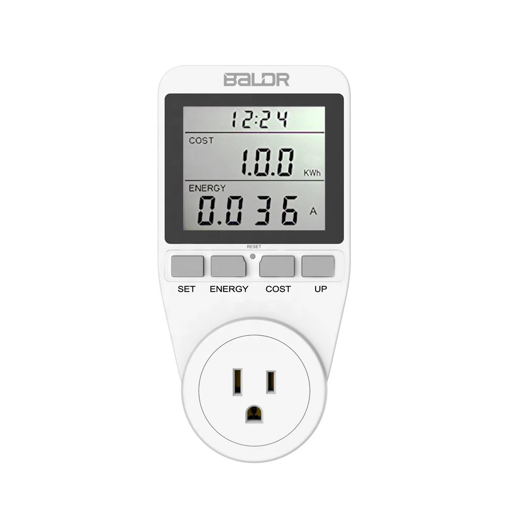 BALDR B3091 US/EU  Electricity Monitor Power Energy Usage Intelligent Socket Meter Power Kill A Watt Consumption Power Meter