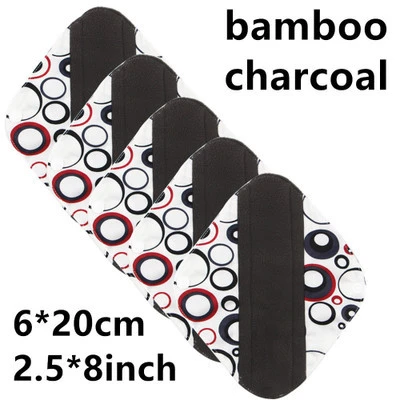 Bamboo Sanitary Napkin Reusable Menstrual Cloth Women Sanitary Pads Washable