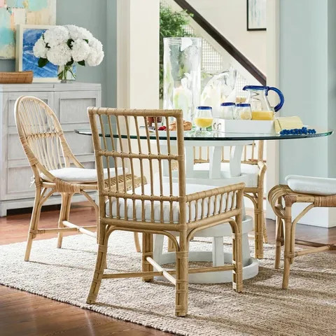 Best design.Dining Chair Made From Natural Rattan With Backrest Made Of Handmade Panels.Serving Restaurant Hotel Resort