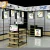 Import Best price  cosmetic shop furniture beauty store standing display  rack metallic shelves from China