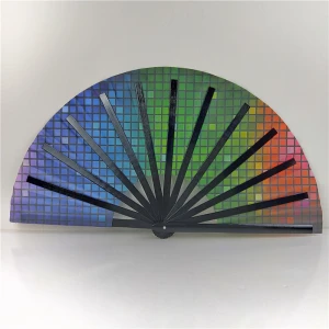 Best Selling Chinese Japanese Plain Color Bamboo Large Rave Folding Paper Hand Fan Craft Fans Gifts