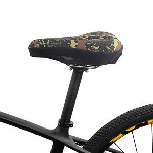 BIKEIN Super Comfortable Feel Fashion Texture Silicon Rubber Bicycle Cushion Comfortable Feeling,Tricolor Bicycle Saddle 223g
