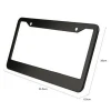 Black Aluminum Alloy Car Auto Vehicles License Plate Frame Tag Cover Holder With Screw Car Styling