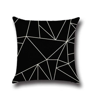 Black And White Geometric Abstract Decorative Pillowcases Liene Throw Pillow Case Striped Geometric Pillowcase