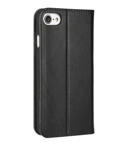 Black PU Leather Wallet Flip Folio Stand Magnet Closure Credit Card holder Case Cover For iPhone 7 Plus