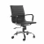 Import black vinyl PU leather Ribbed mid back swivel office Chair from China