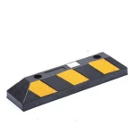 Black Yellow Rubber Reflective Wheel Parking Curb For Protectors