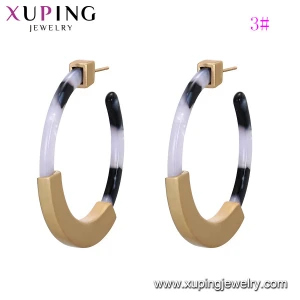 BLE-974 Xuping new design gold women fashion jewelry acrylic earrings