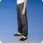 Blue Team | Custom Logo OEM ODM Jeans Manufacturer denim selvedge jeans straight leg baggy jeans pant for men denim pant mens