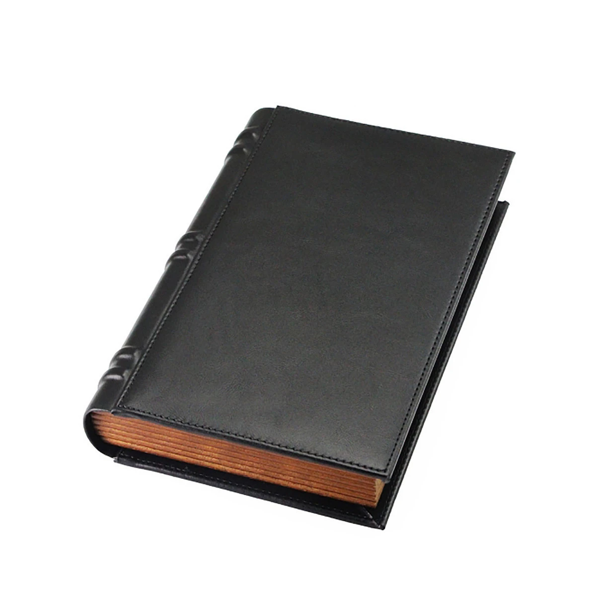 Book Shape Leather Cigar Case blackTravel Humidor Portable Cigar Box