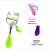 Import Brand Eyelash Curler with eyelash comb Silver Eyelashes Curler +Plastic Handle Fashion women beauty tools from China