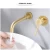 Import brass brush gold 2 hole wall mount basin mixer taps faucet from China