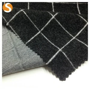 brush fabric fleece with yarn dyed polyester
